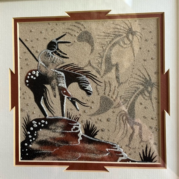 'Watchman' Navajo Indian Handmade Sandpainting Box - Picture 9 of 12